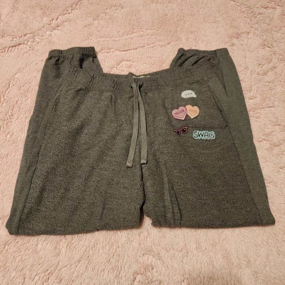 Womens L Hollister Banded Drawstring Sweatpants with Pockets